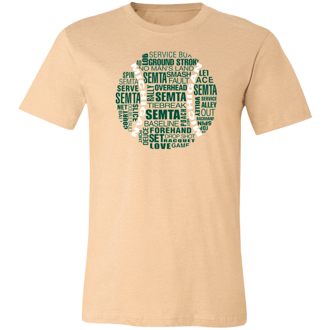 SEMTA Green/White Tennis Ball Unisex Jersey Tee
