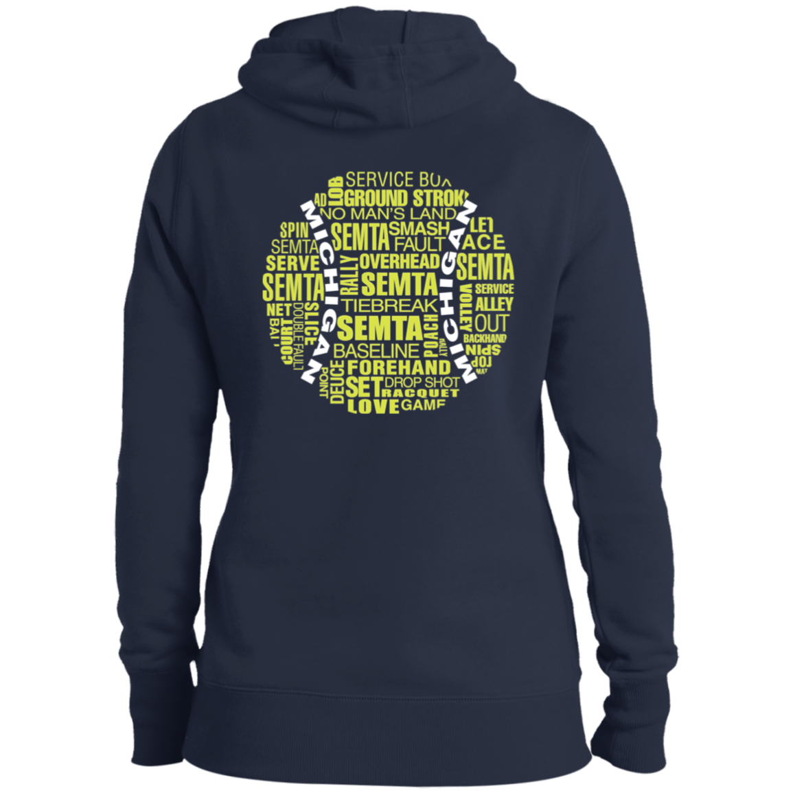 League Captain/SEMTA Tennis Ball Double Logo Ladies' Hoodie