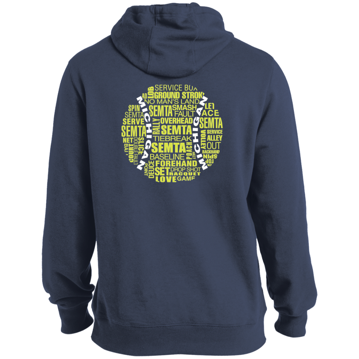 League Captain/SEMTA Tennis Ball Double Logo Men's Hoodie