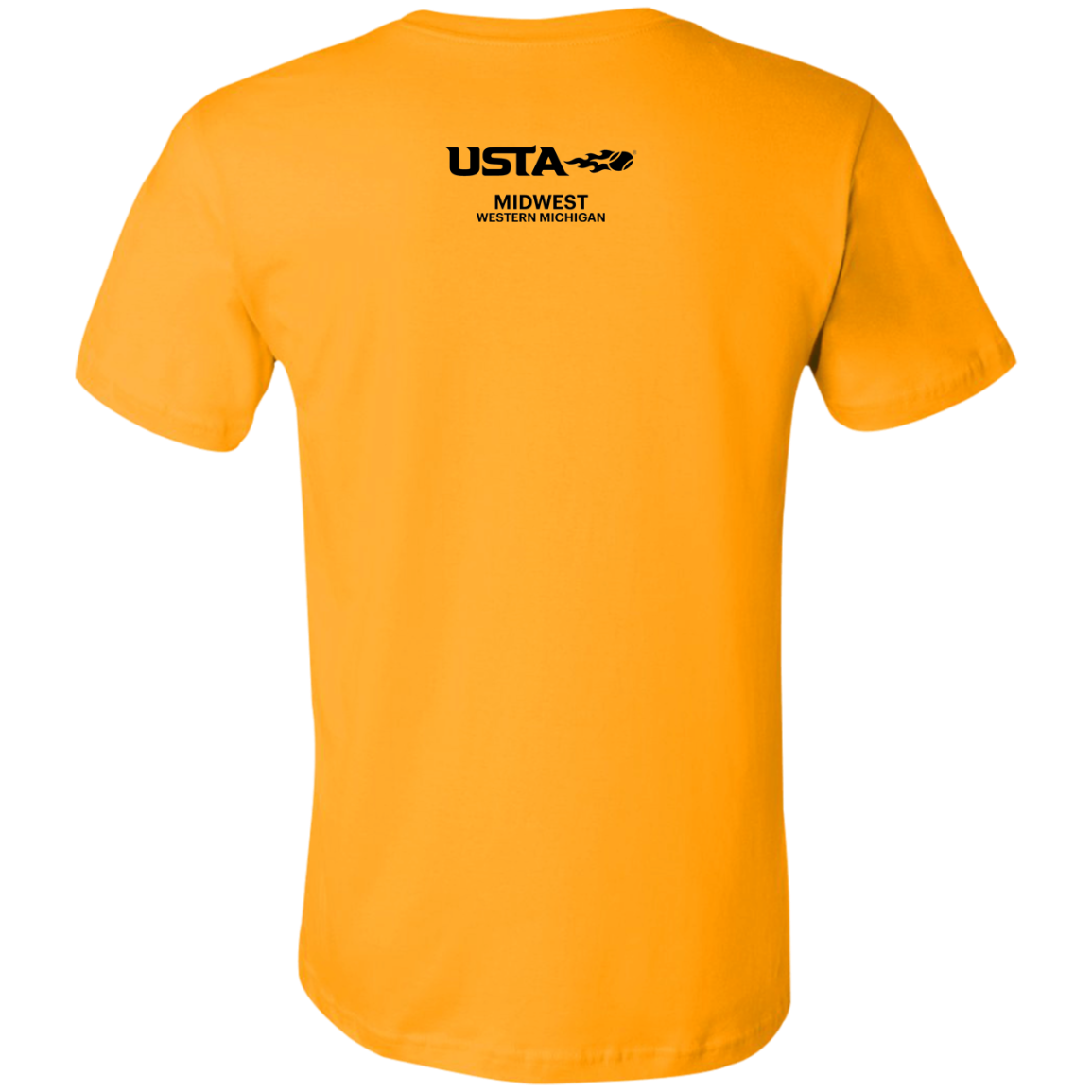WMTA/USTA Double Logo Unisex JerseyTee (USTA West Michigan logo on back)