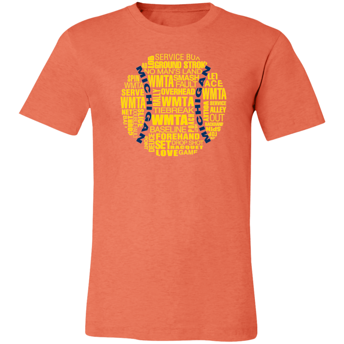 WMTA Maize/Blue Tennis Ball Unisex Jersey Tee