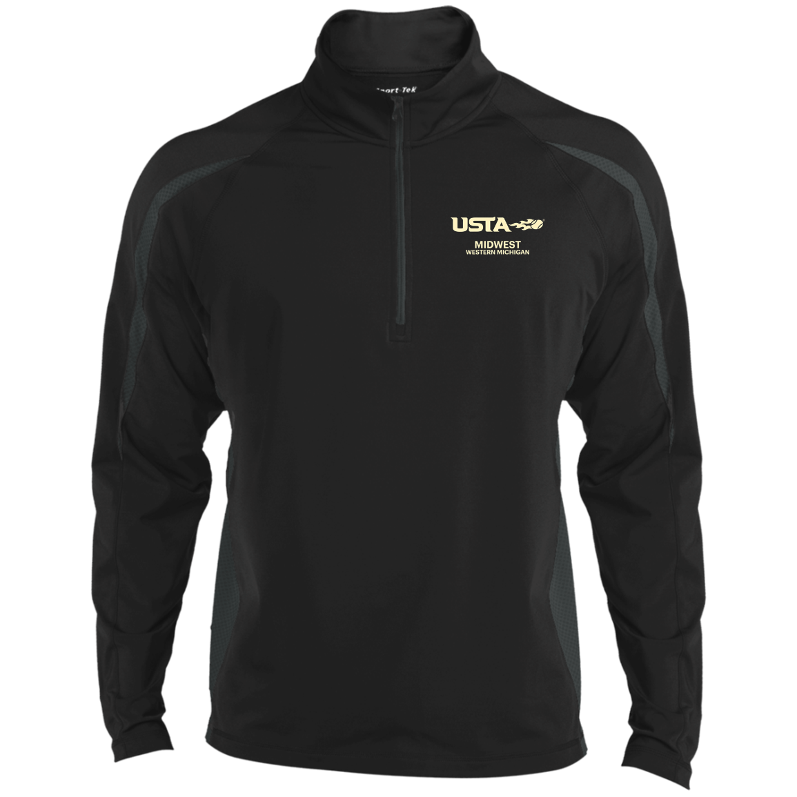USTA Western Michigan Men's Sport Wicking Colorblock 1/2 Zip