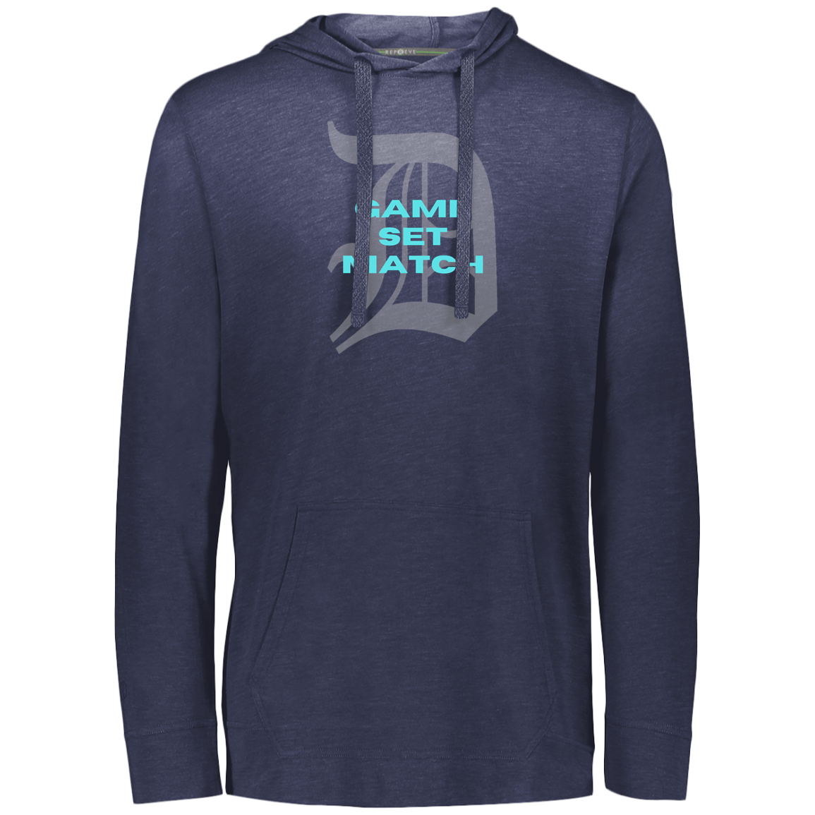 Double Logo Game Set Match D/USTA Eco Triblend Lightweight Hoodie