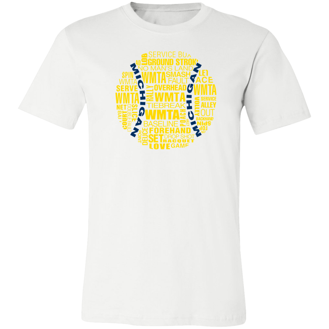 WMTA Maize/Blue Tennis Ball Unisex Jersey Tee