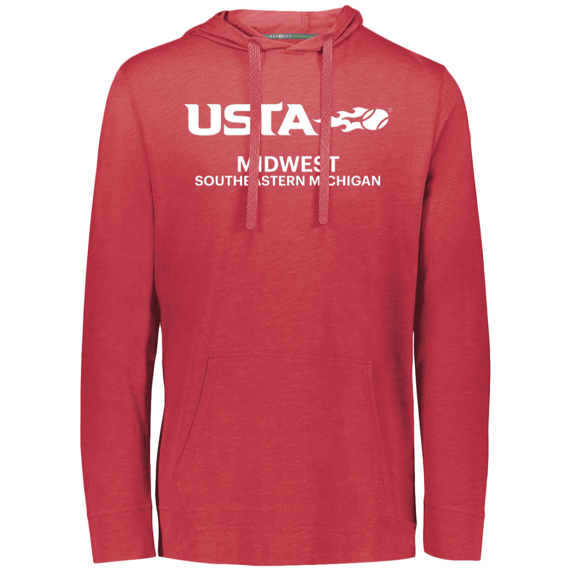 USTA Southeast Michigan Eco Triblend Lightweight Hoodie