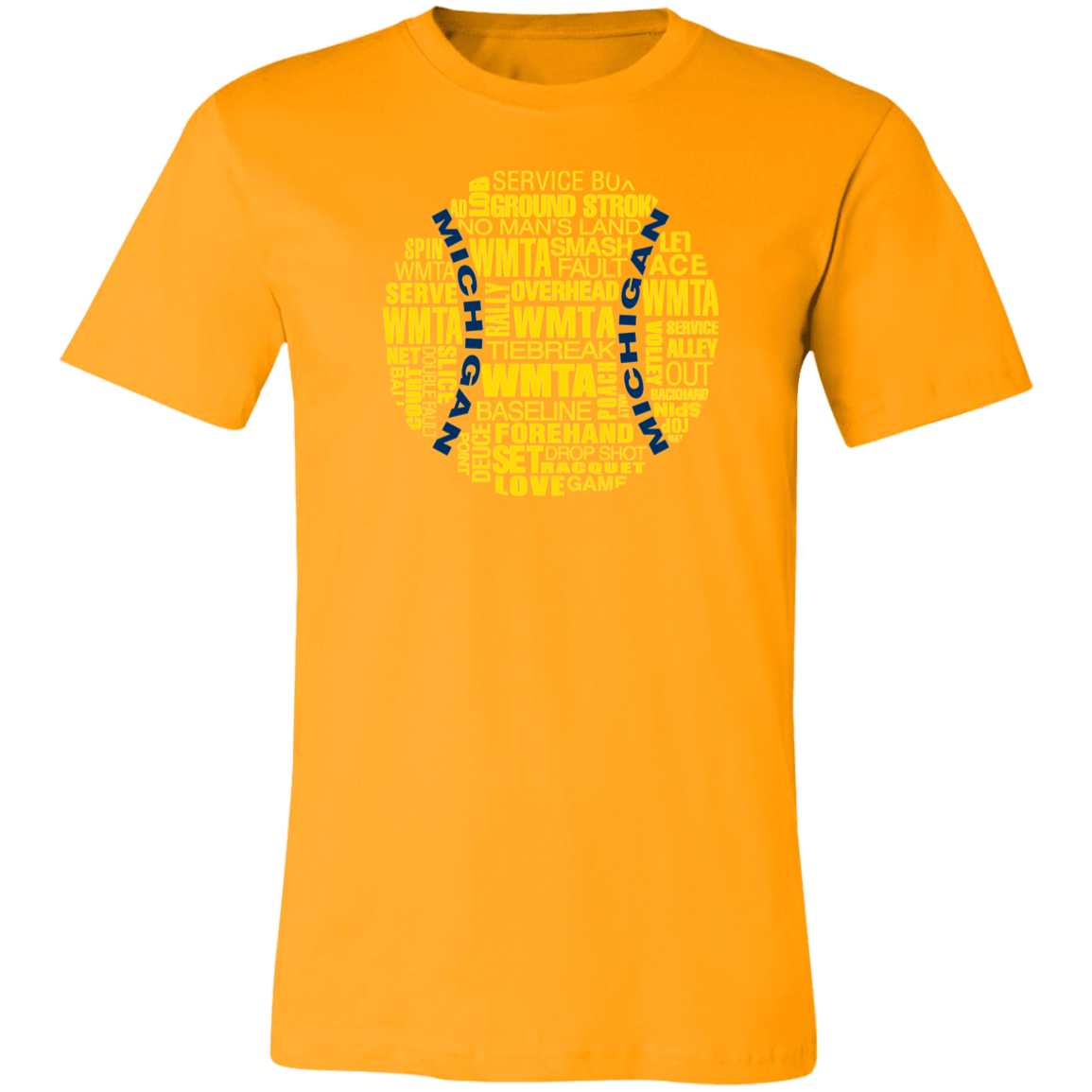 WMTA Maize/Blue Tennis Ball Unisex Jersey Tee