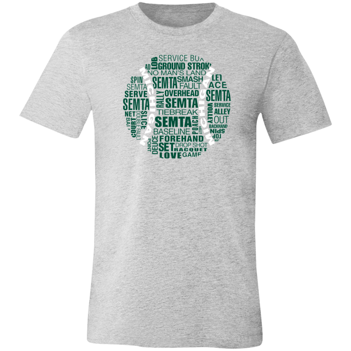SEMTA Green/White Tennis Ball Unisex Jersey Tee