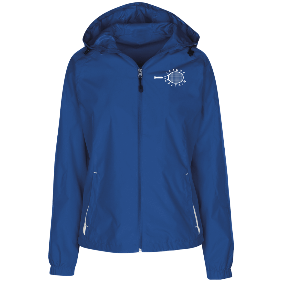 League Captain Ladies' Jersey-Lined Hooded Windbreaker