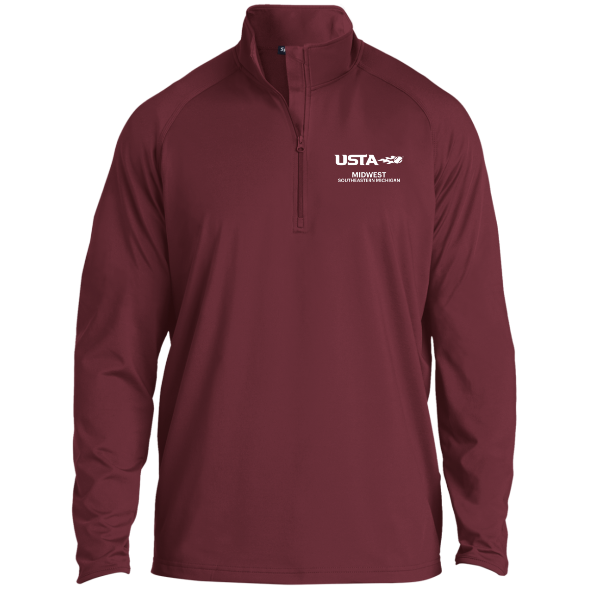 USTA Logo Men's 1/2 Zip Raglan Performance Pullover