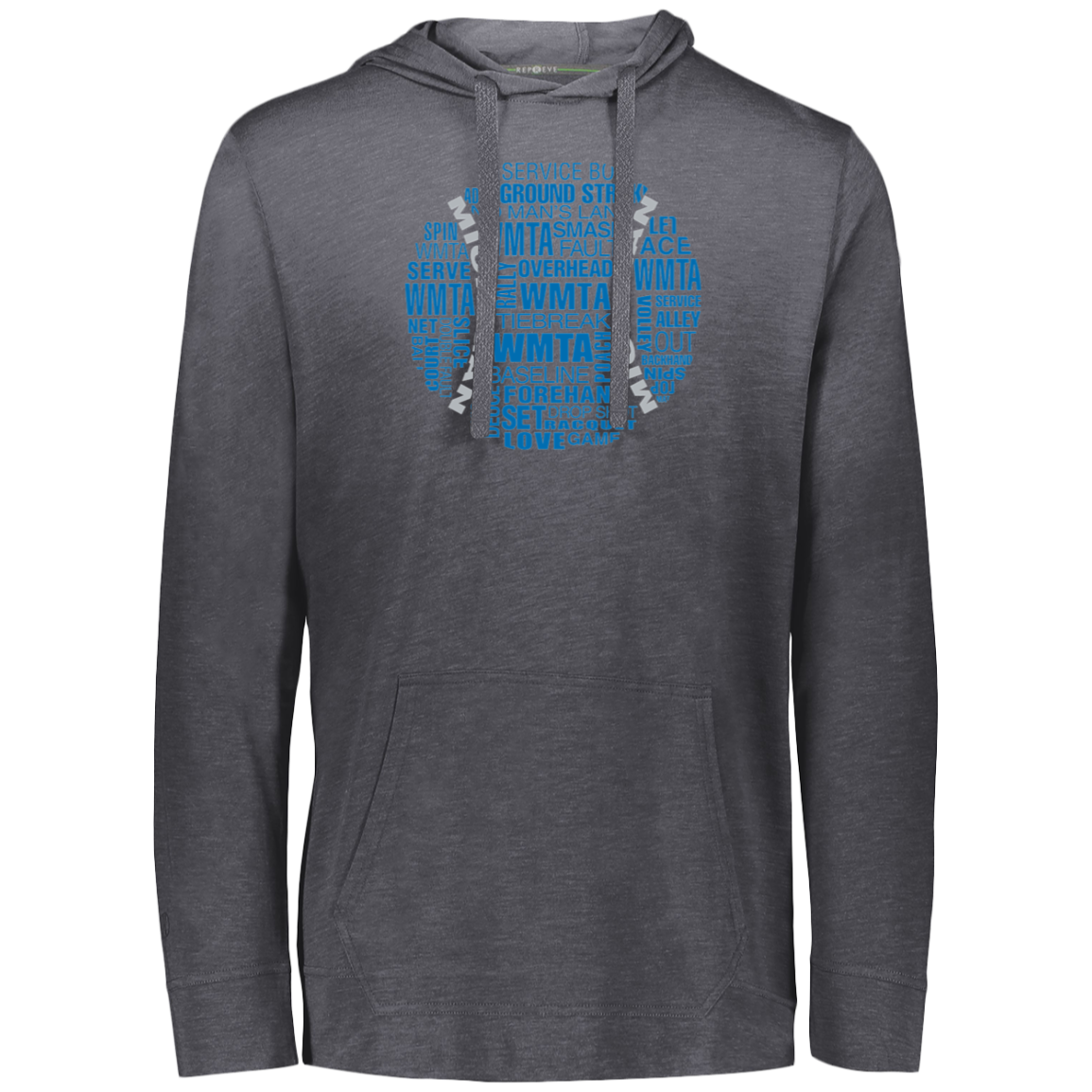 SEMTA Honolulu Blue/Silver Tennis Ball Lightweight Eco-Hoodie