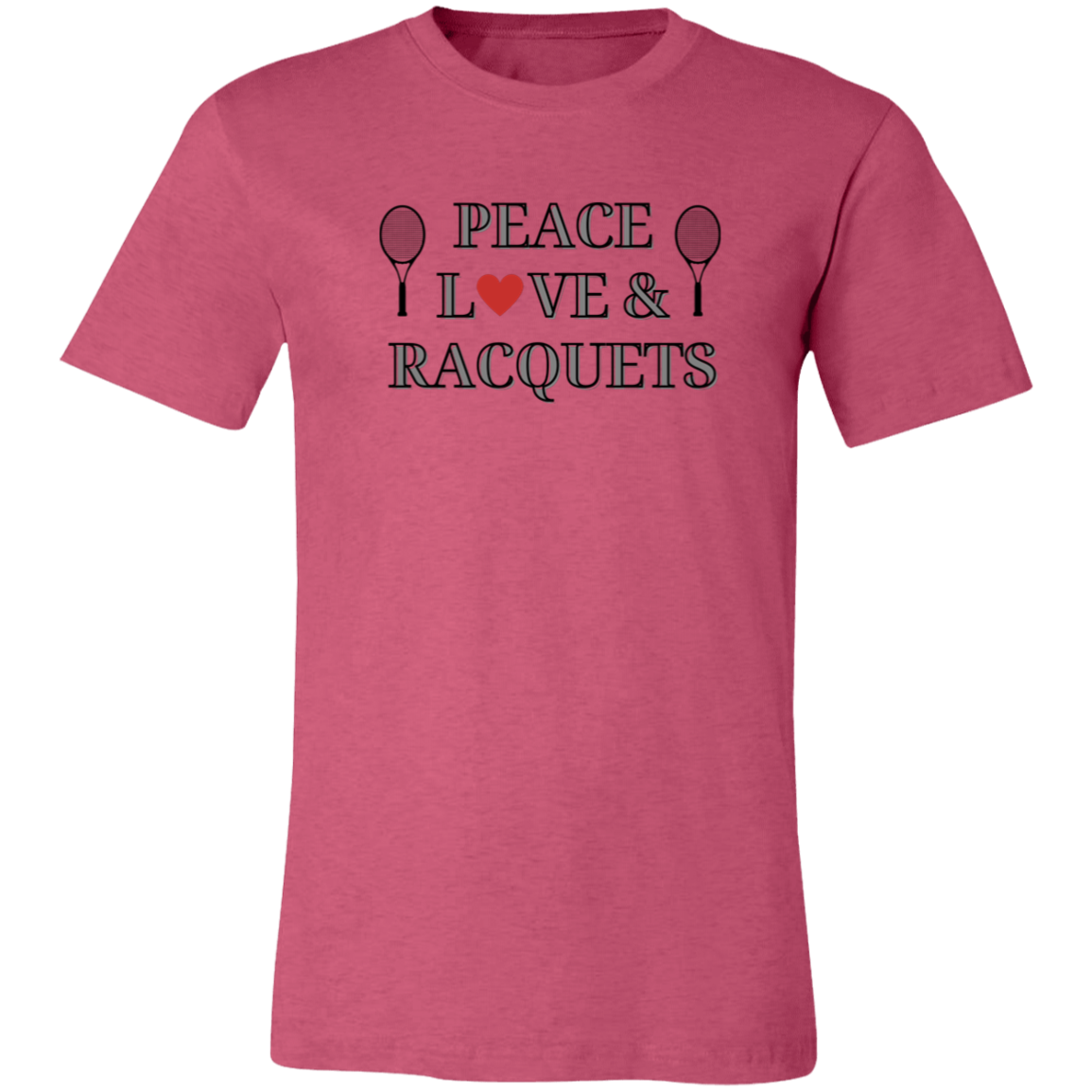 Peace Love & Racquets Unisex Jersey Tee
