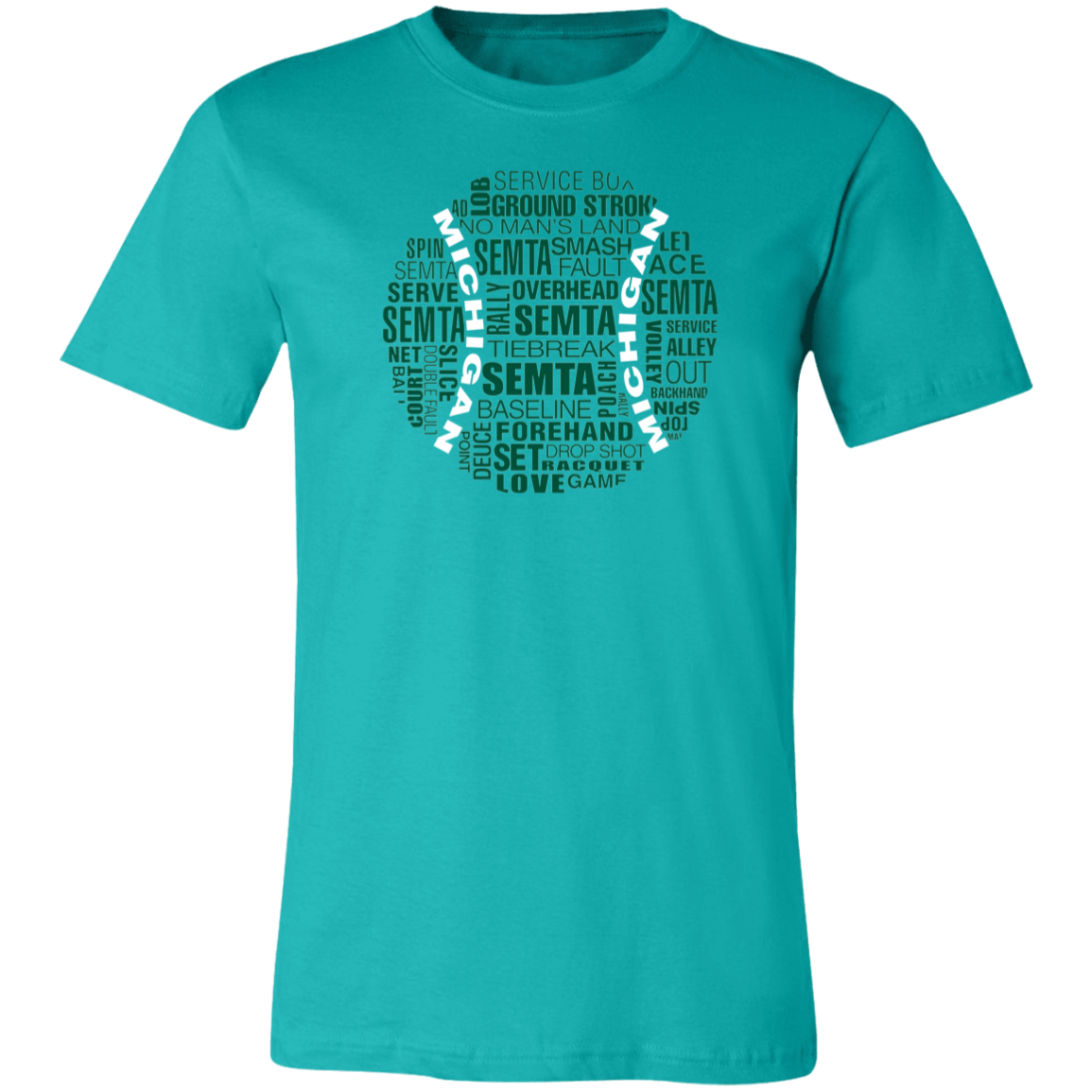 SEMTA Green/White Tennis Ball Unisex Jersey Tee
