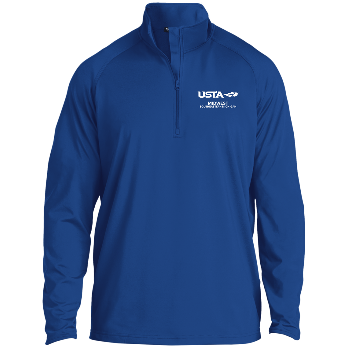 USTA Logo Men's 1/2 Zip Raglan Performance Pullover
