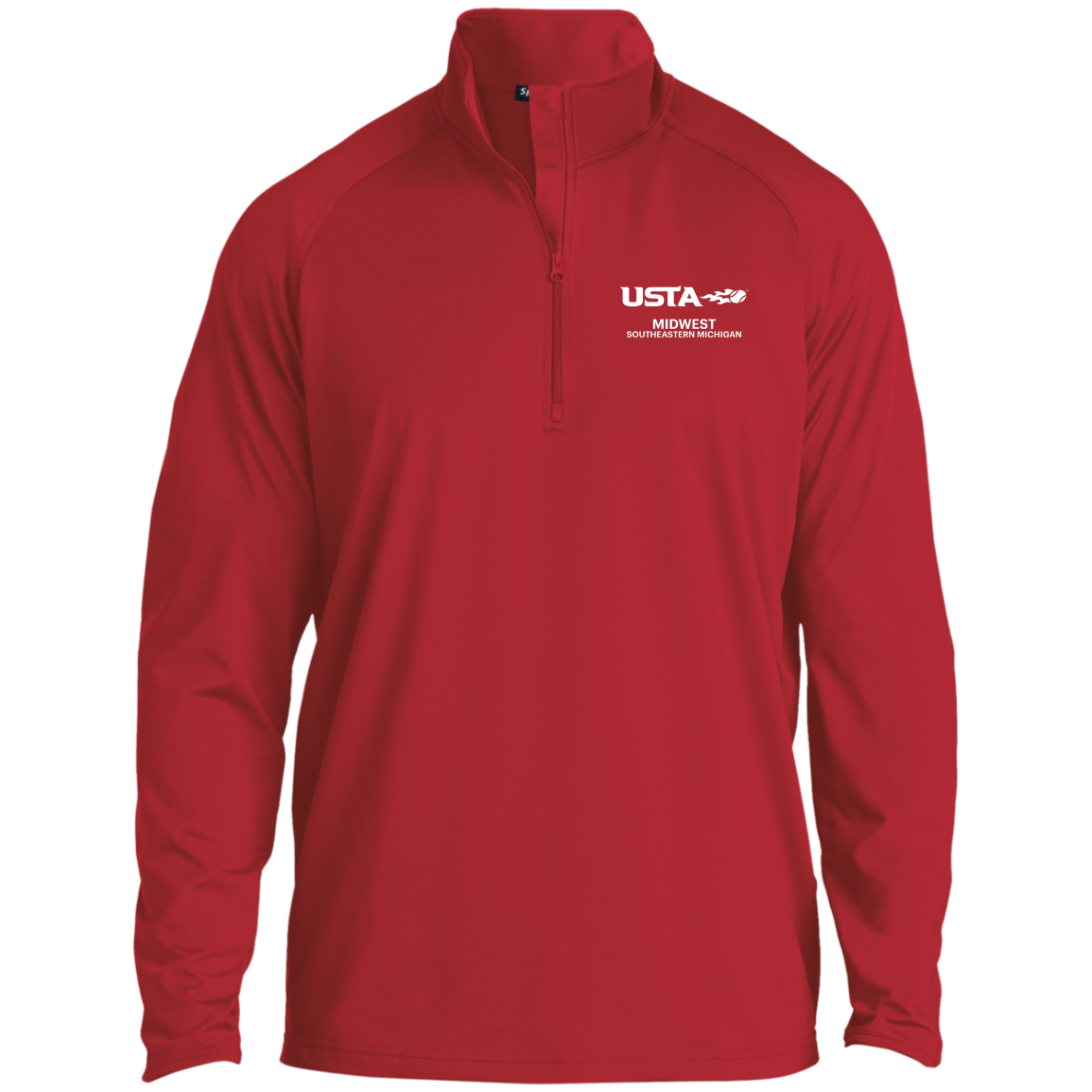 USTA Logo Men's 1/2 Zip Raglan Performance Pullover