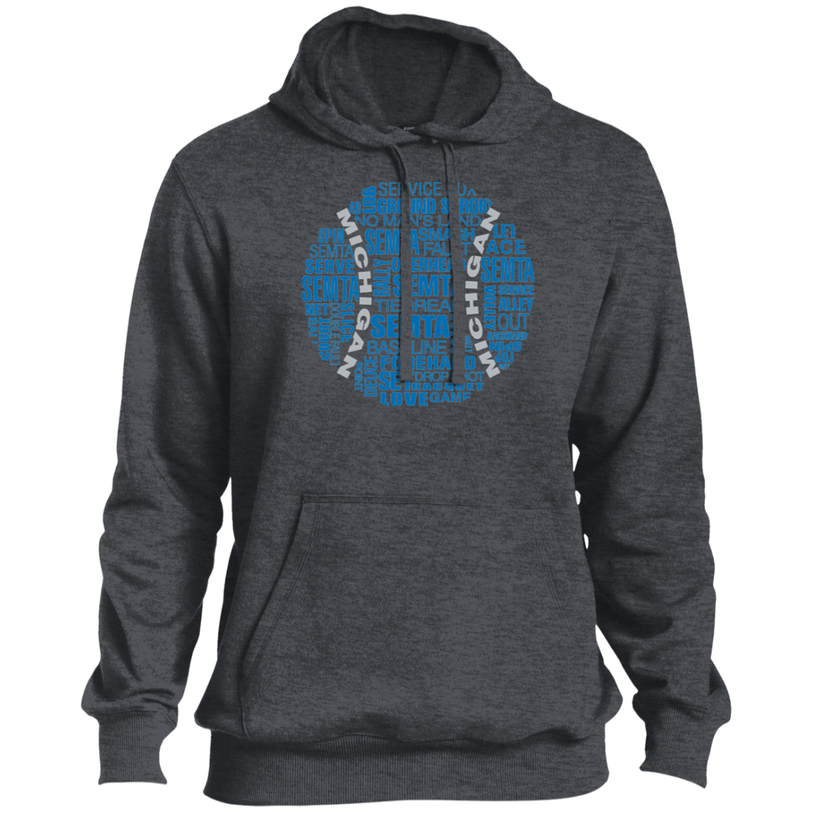 SEMTA Honolulu Blue/Silver Tennis Ball Men's Hoodie