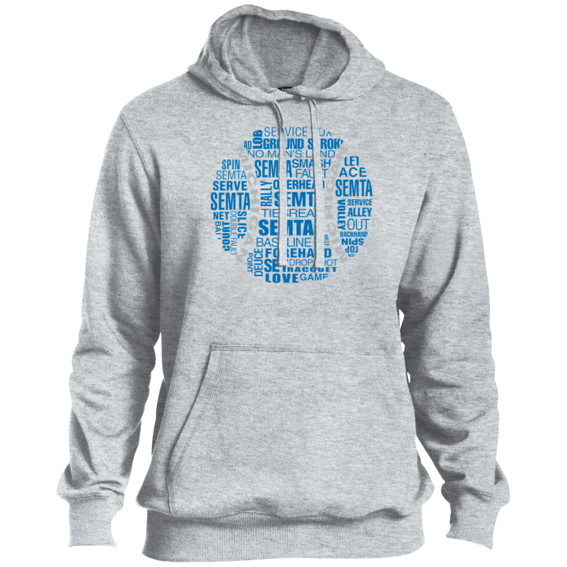 SEMTA Honolulu Blue/Silver Tennis Ball Men's Hoodie
