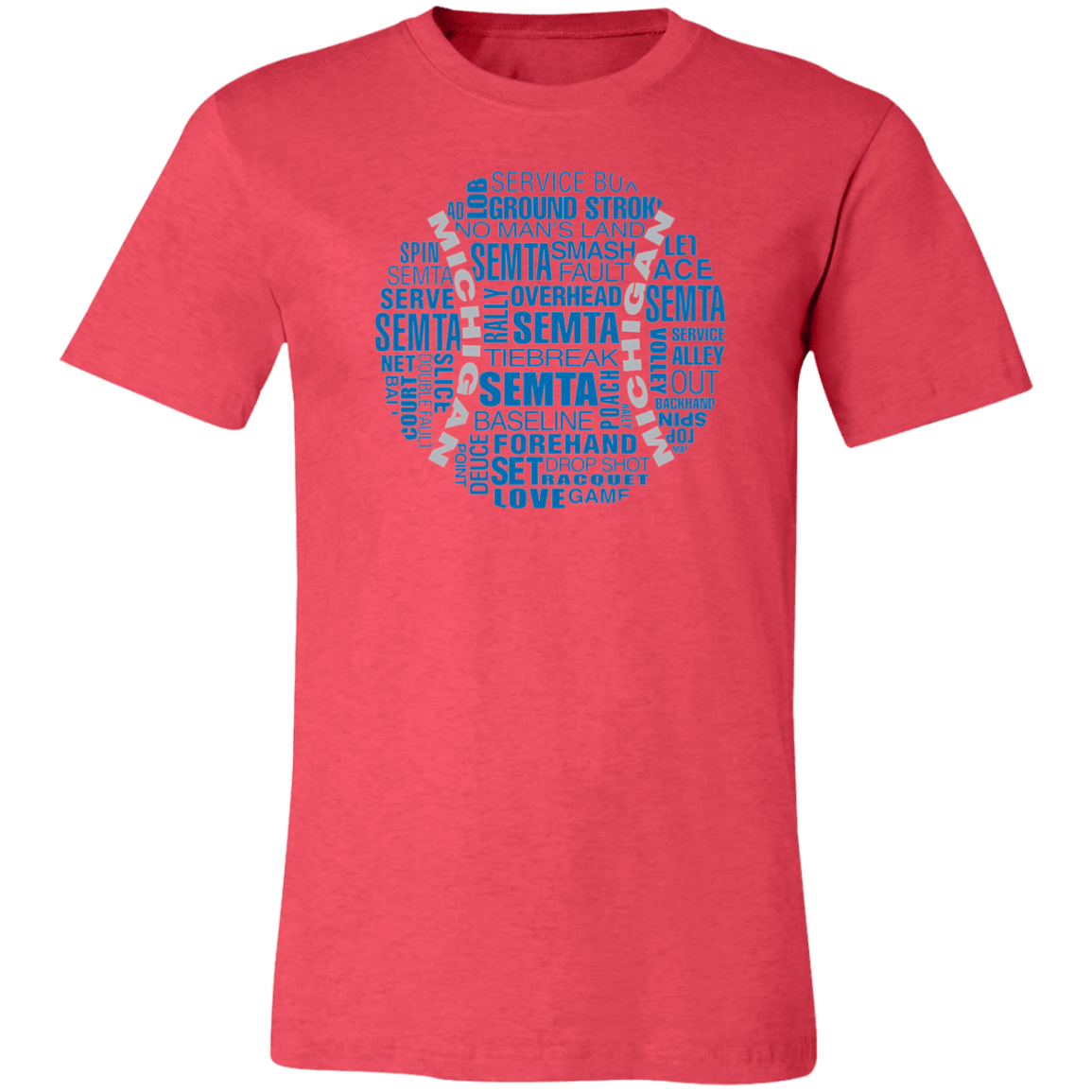 SEMTA Honolulu Blue/Silver Tennis Ball Jersey Tee