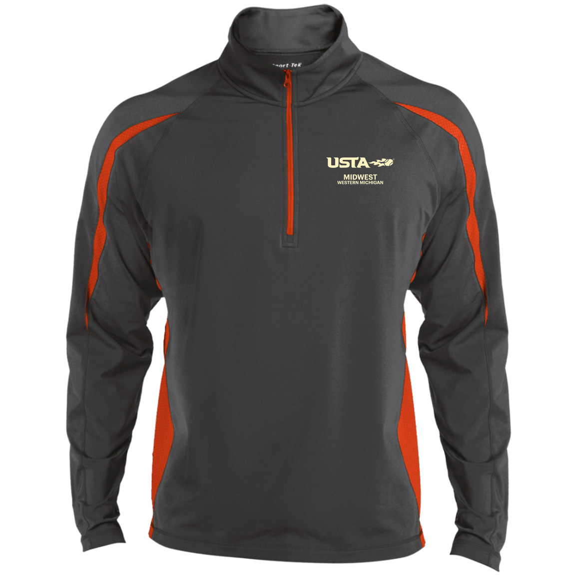 USTA Western Michigan Men's Sport Wicking Colorblock 1/2 Zip