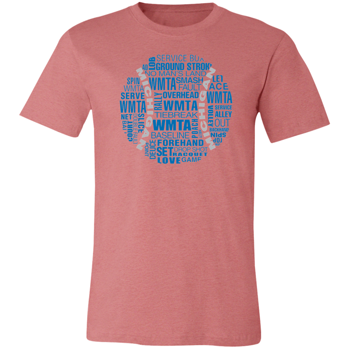 WMTA Honolulu Blue/Silver Tennis Ball Unisex Jersey Tee