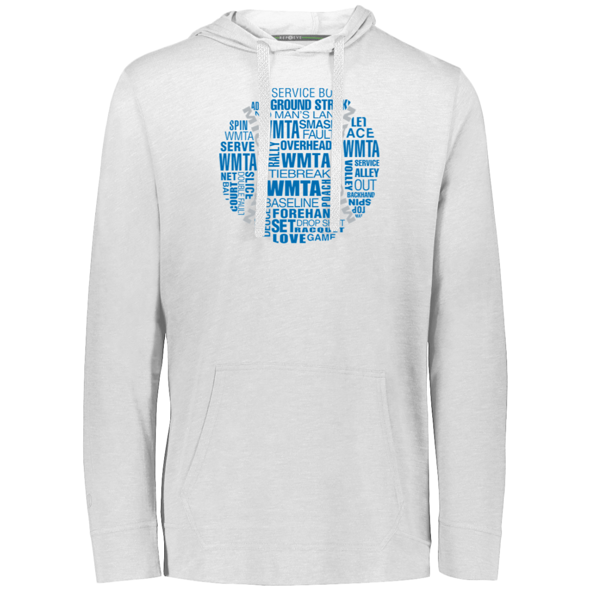 SEMTA Honolulu Blue/Silver Tennis Ball Lightweight Eco-Hoodie