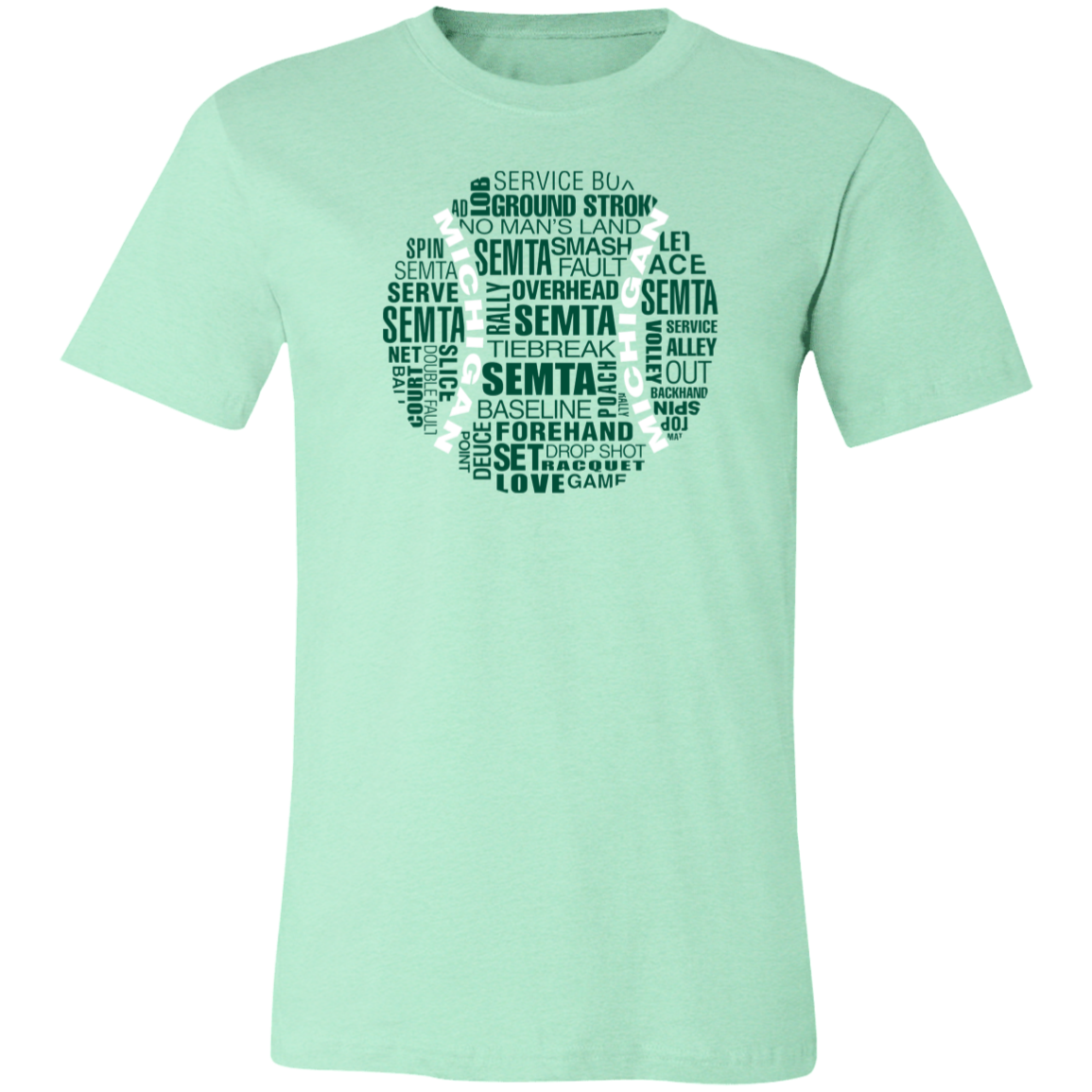 SEMTA Green/White Tennis Ball Unisex Jersey Tee