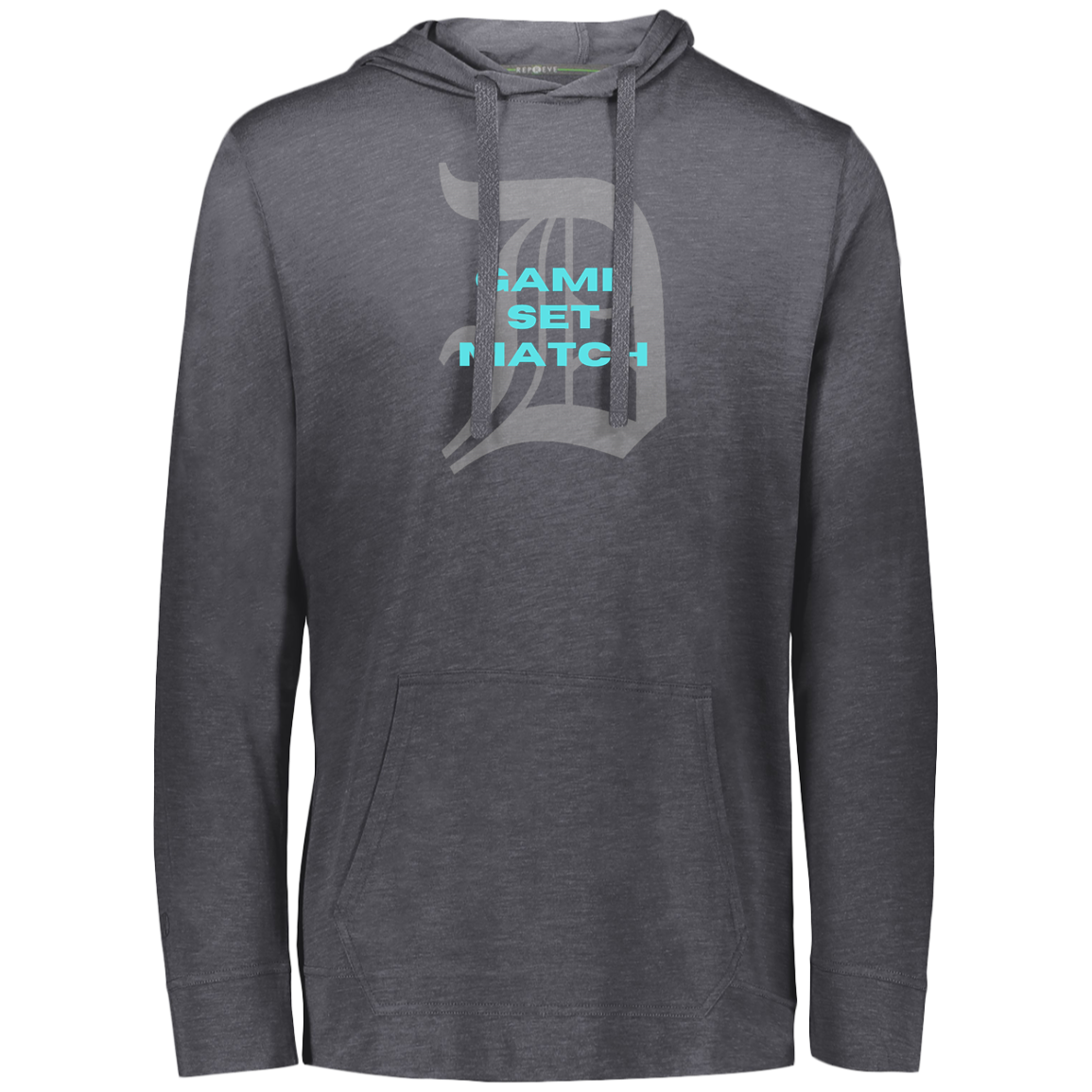 Double Logo Game Set Match D/USTA Eco Triblend Lightweight Hoodie