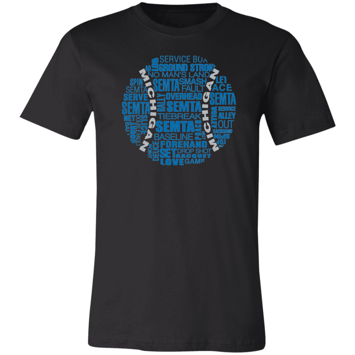 SEMTA Honolulu Blue/Silver Tennis Ball Jersey Tee