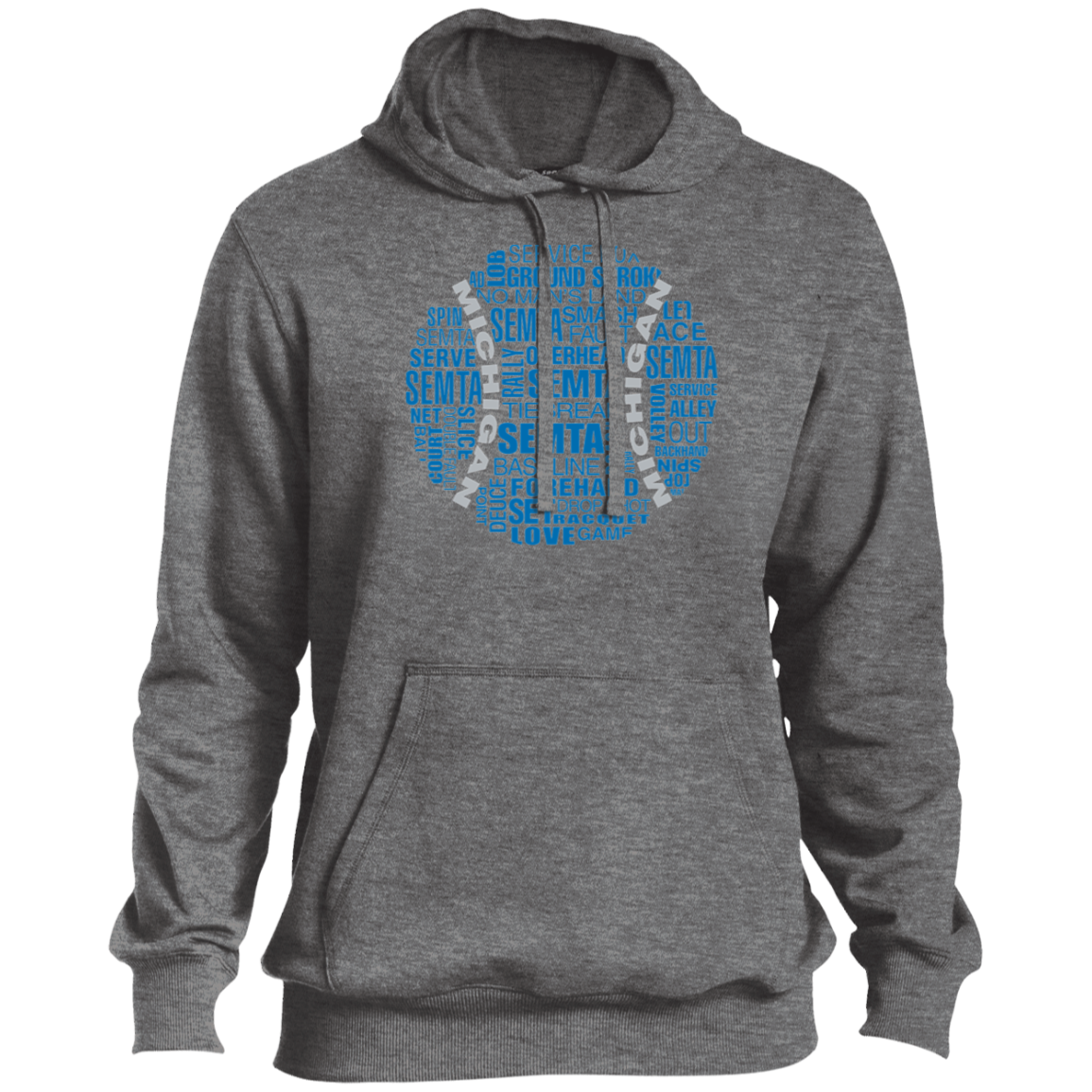 SEMTA Honolulu Blue/Silver Tennis Ball Men's Hoodie