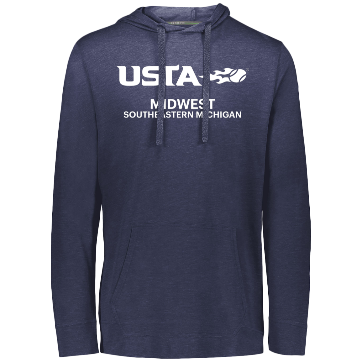 USTA Southeast Michigan Eco Triblend Lightweight Hoodie