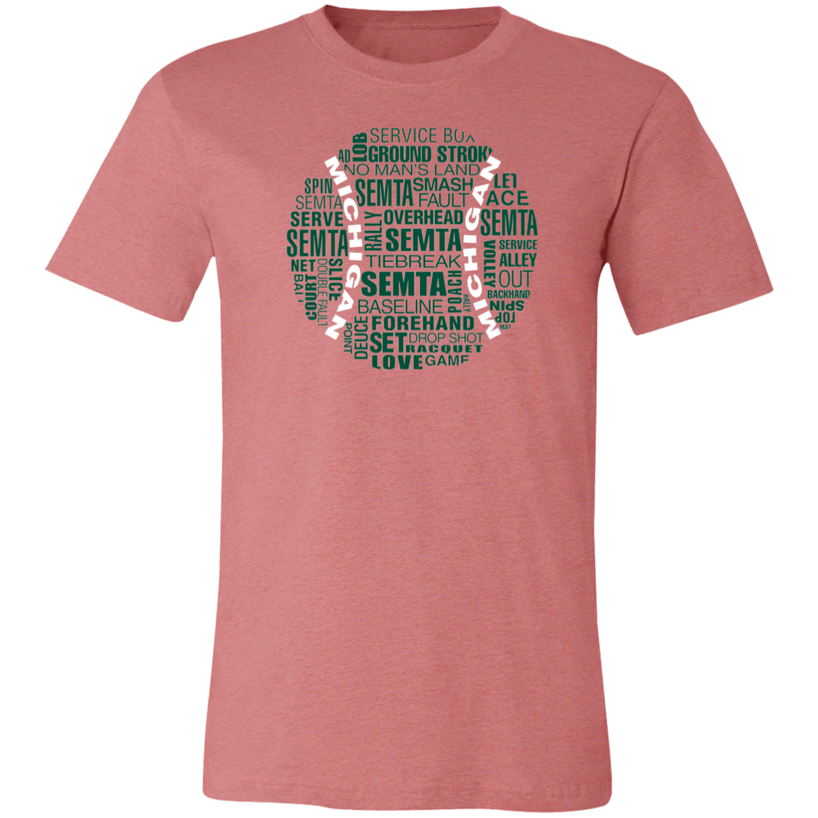 SEMTA Green/White Tennis Ball Unisex Jersey Tee