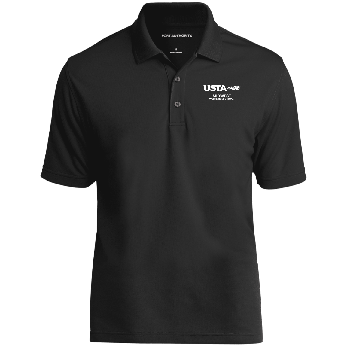 USTA Western Michigan Dry Zone UV Micro-Mesh Polo
