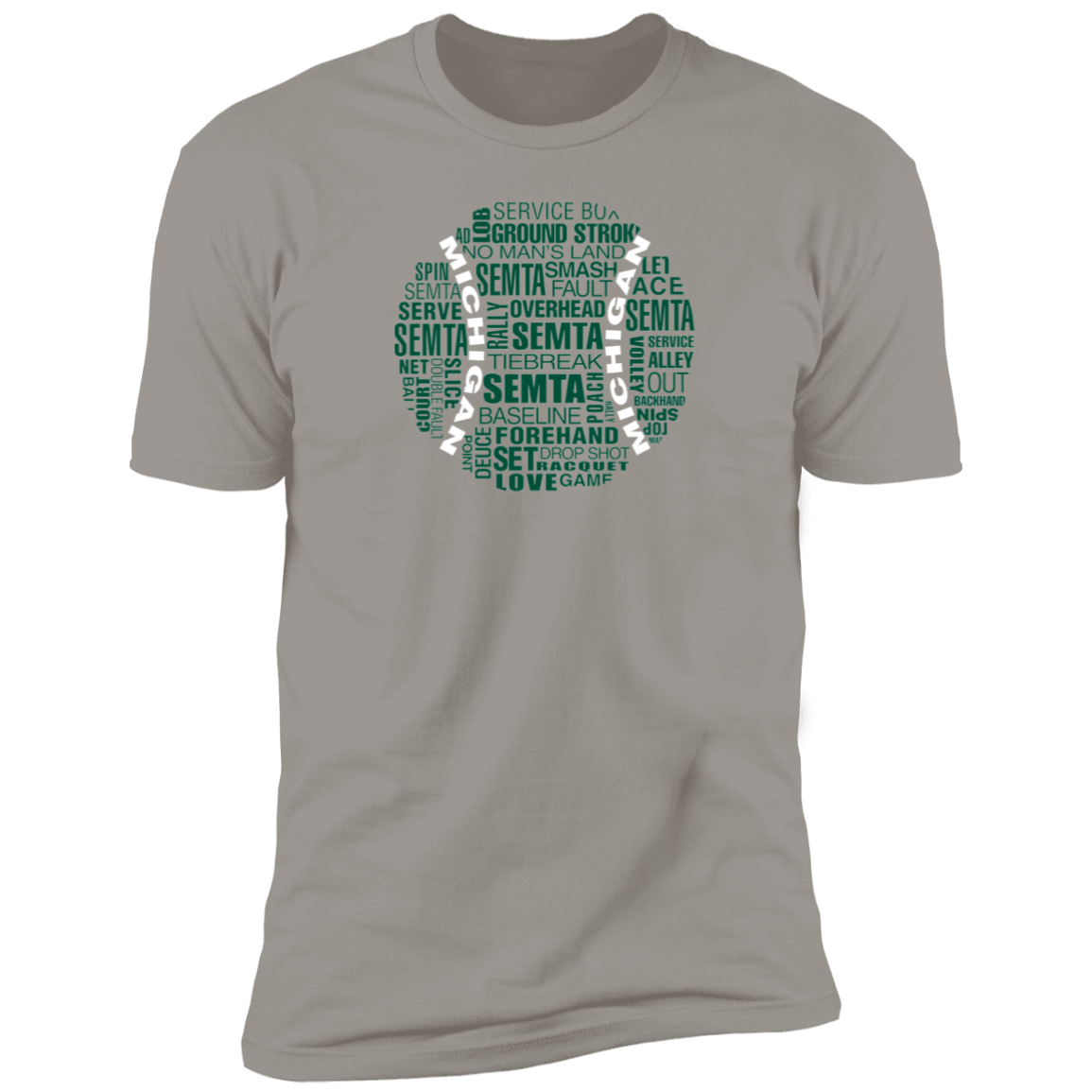 SEMTA Green White Tennis Ball Premium Men's T-Shirt
