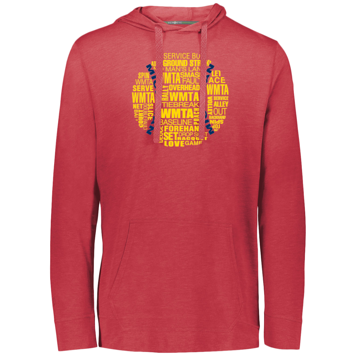 WMTA Maize/Blue Tennis Ball Lightweight Eco-Hoodie