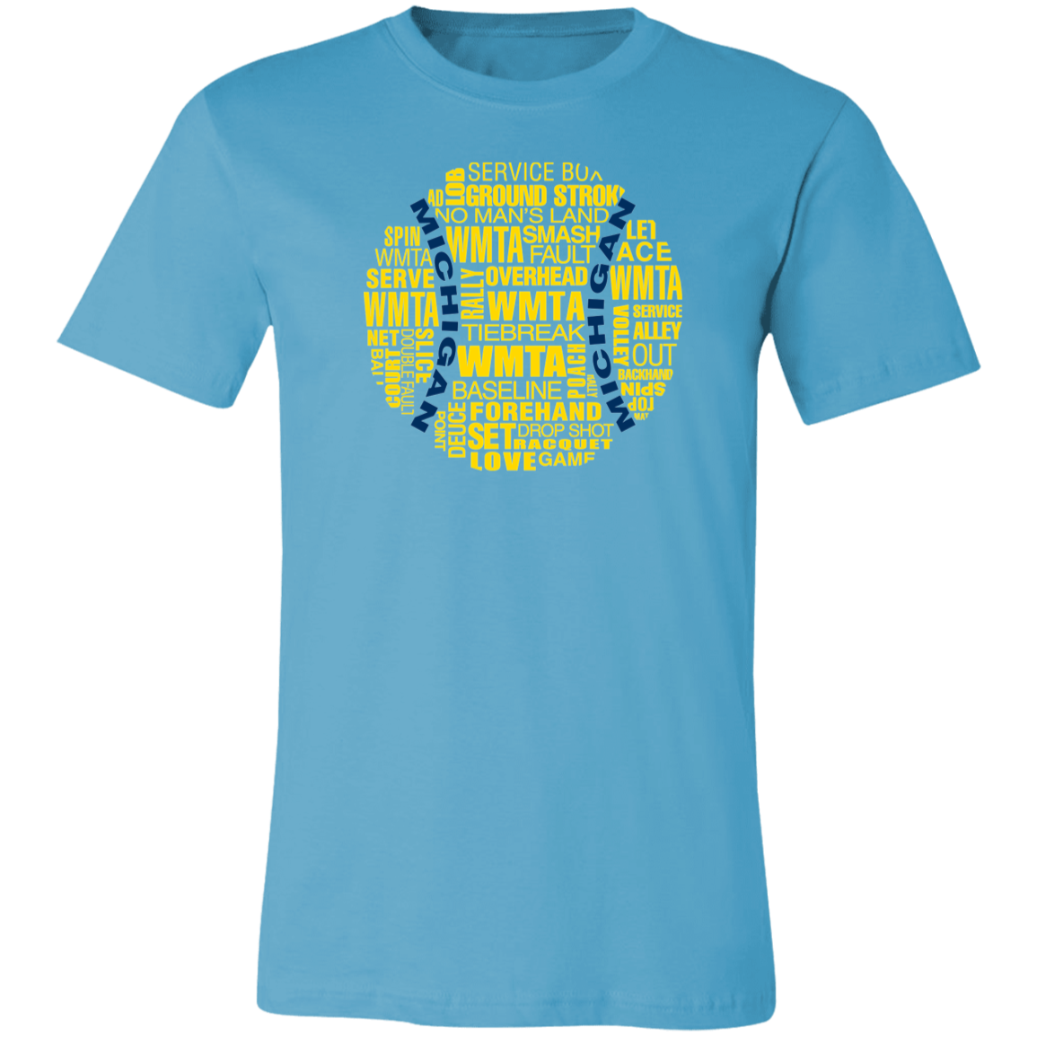 WMTA Maize/Blue Tennis Ball Unisex Jersey Tee