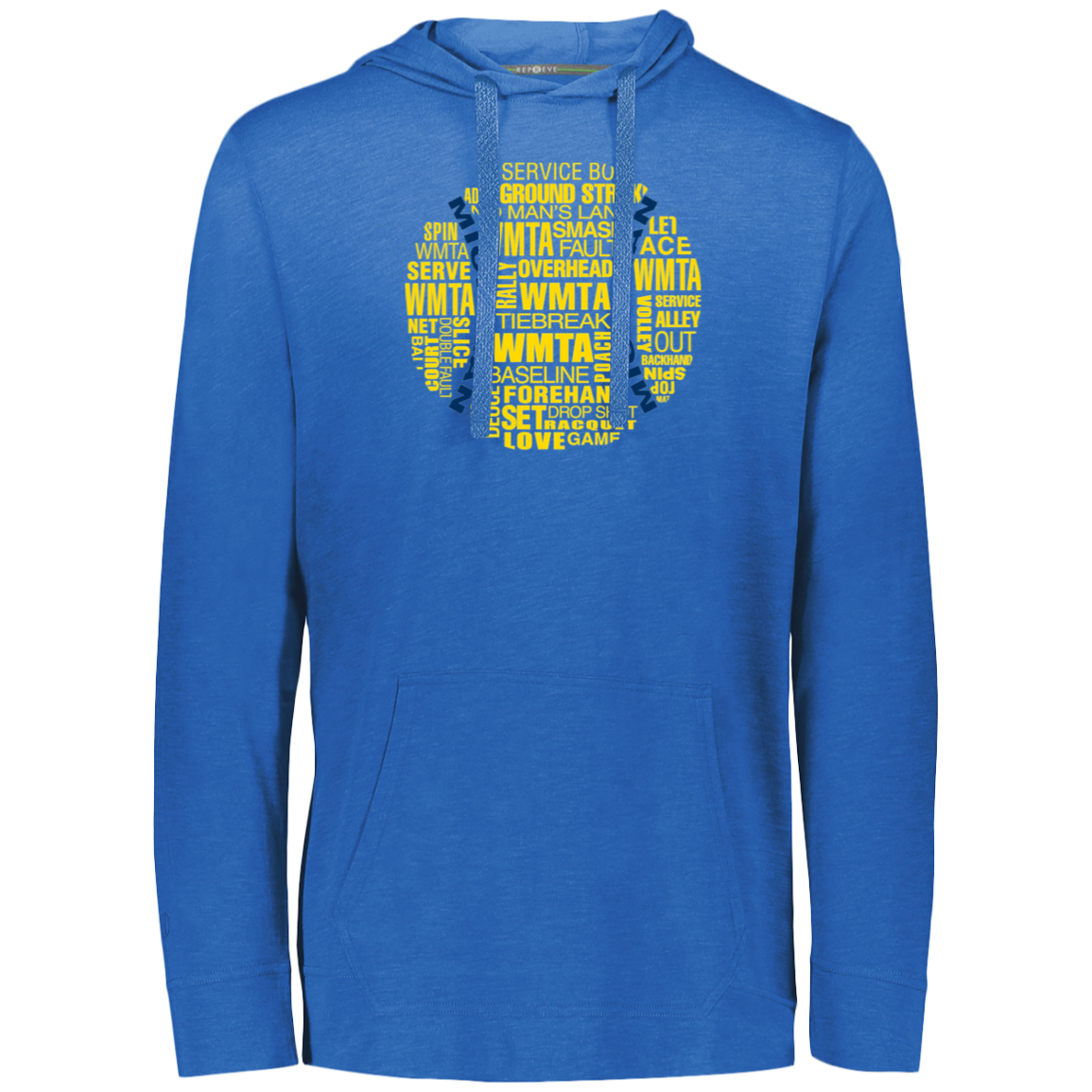 WMTA Maize/Blue Tennis Ball Lightweight Eco-Hoodie