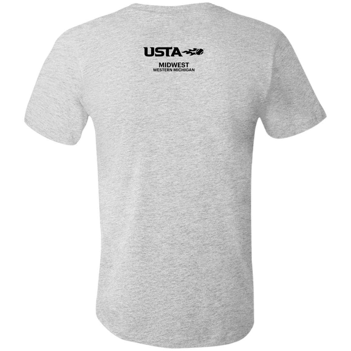 WMTA/USTA Double Logo Unisex JerseyTee (USTA West Michigan logo on back)