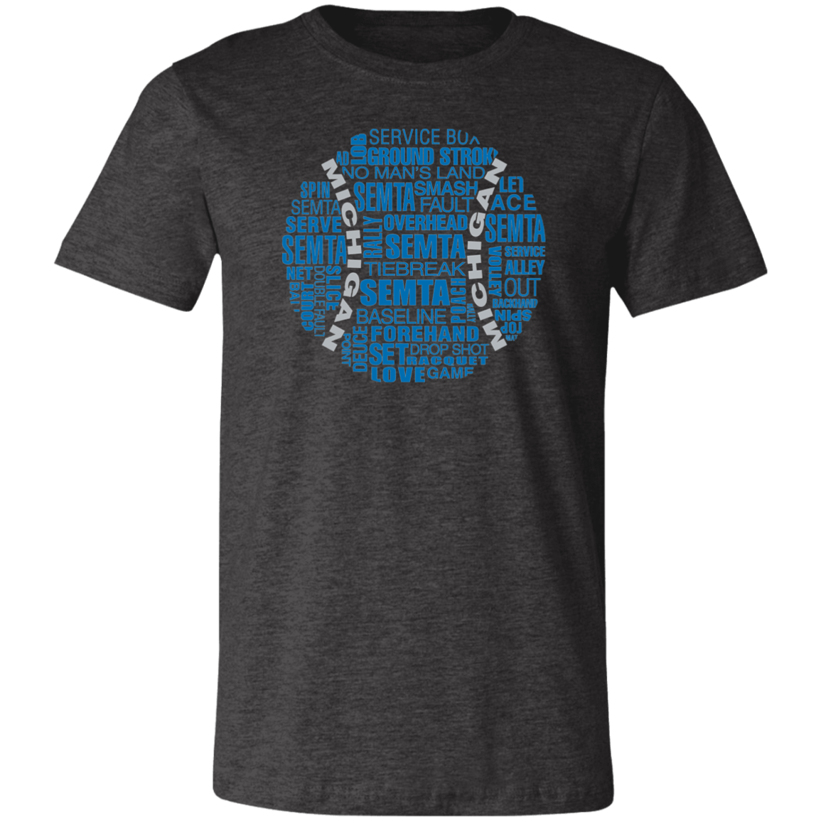 SEMTA Honolulu Blue/Silver Tennis Ball Jersey Tee