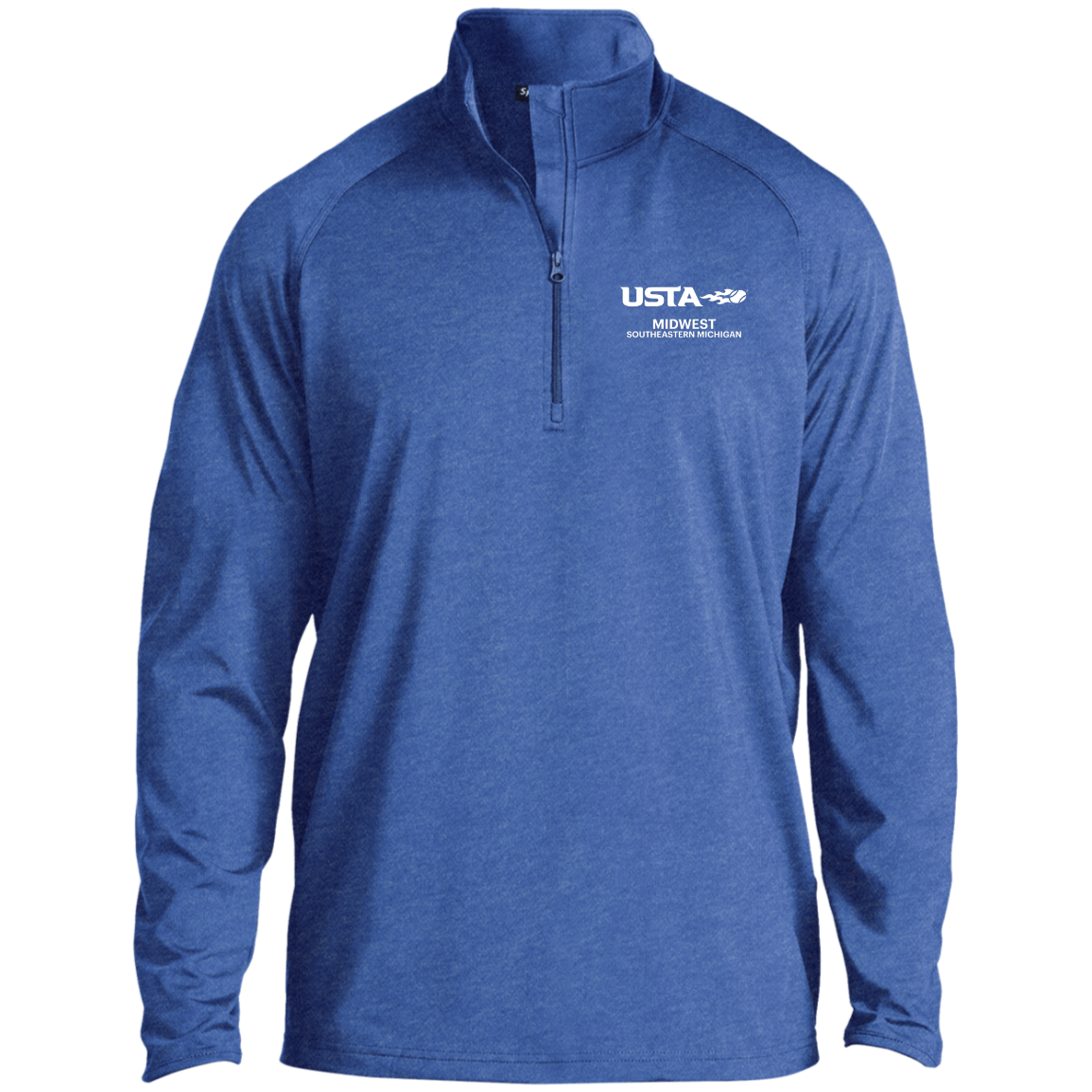 USTA Logo Men's 1/2 Zip Raglan Performance Pullover