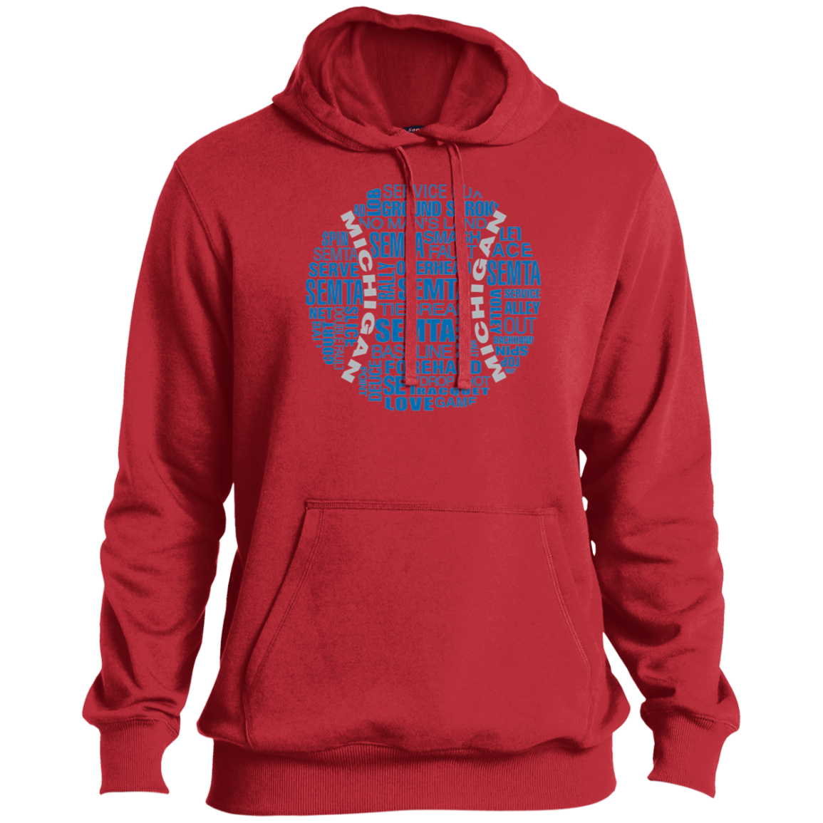 SEMTA Honolulu Blue/Silver Tennis Ball Men's Hoodie