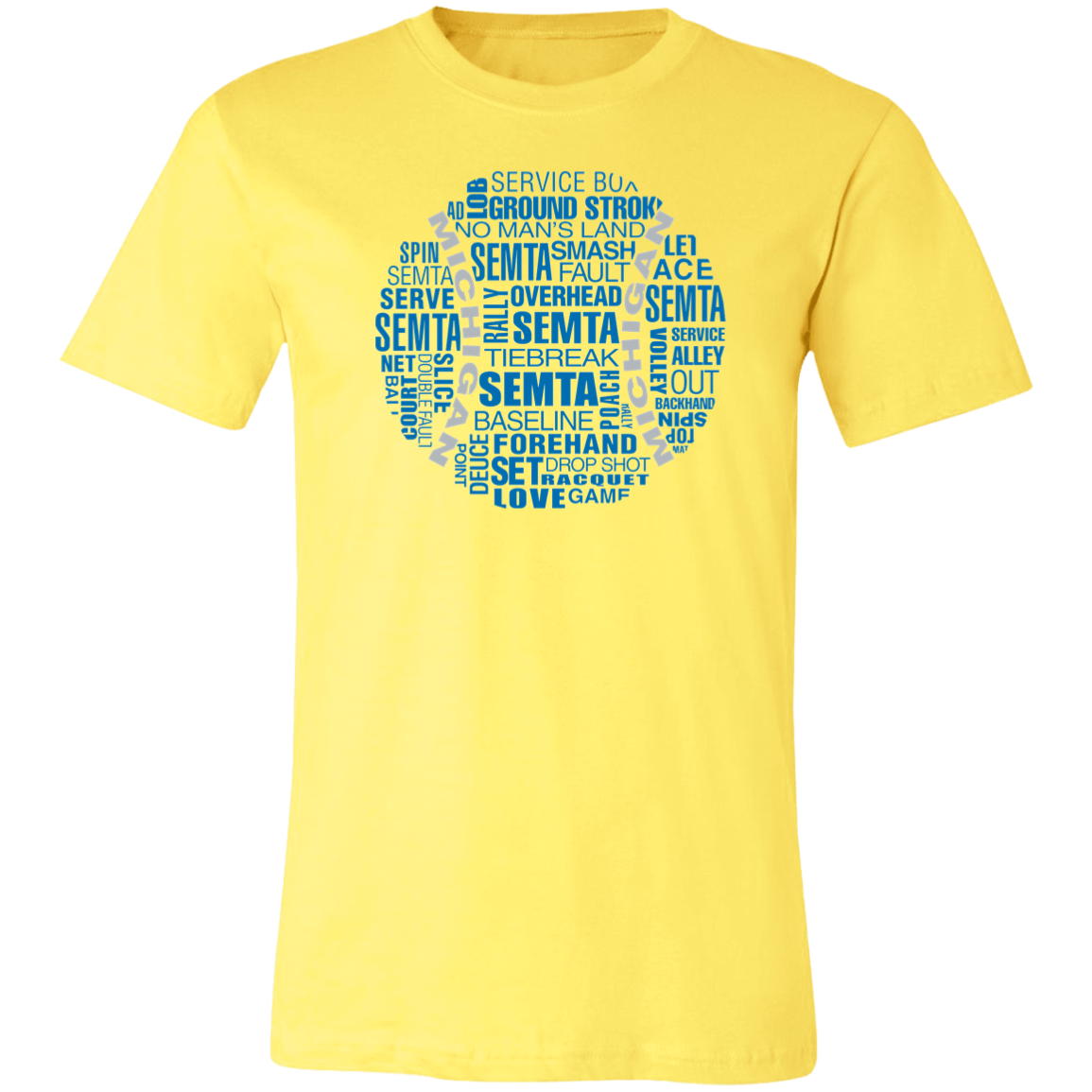 SEMTA Honolulu Blue/Silver Tennis Ball Jersey Tee