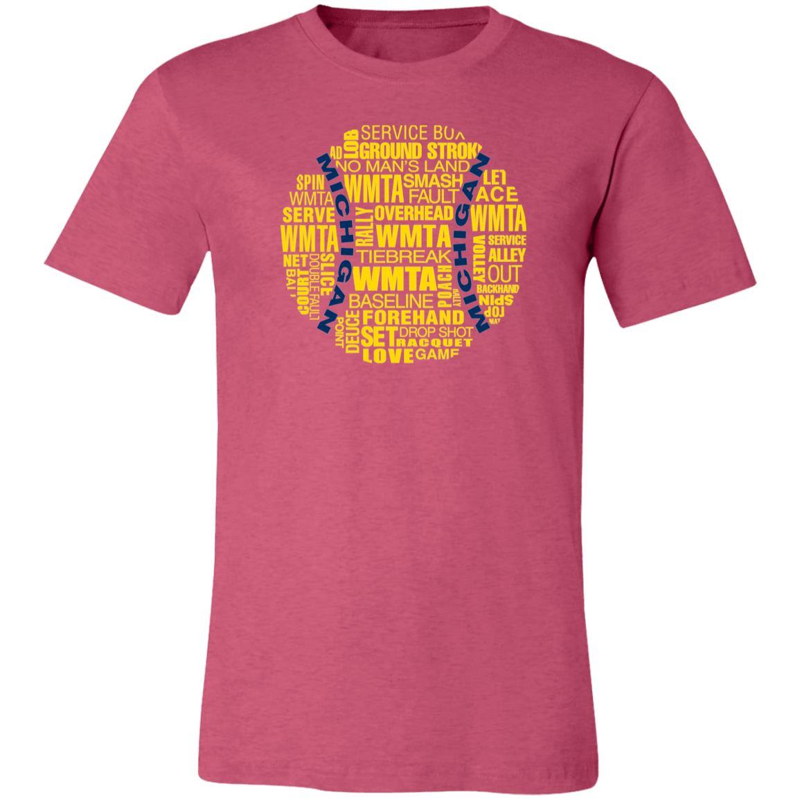 WMTA Maize/Blue Tennis Ball Unisex Jersey Tee