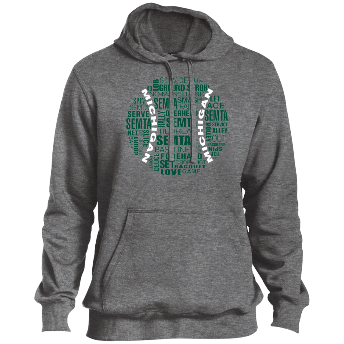 SEMTA Green/White Tennis Ball Men's Hoodie
