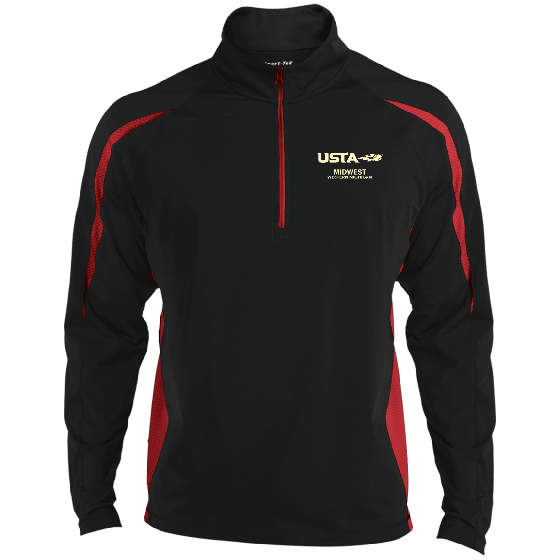USTA Western Michigan Men's Sport Wicking Colorblock 1/2 Zip