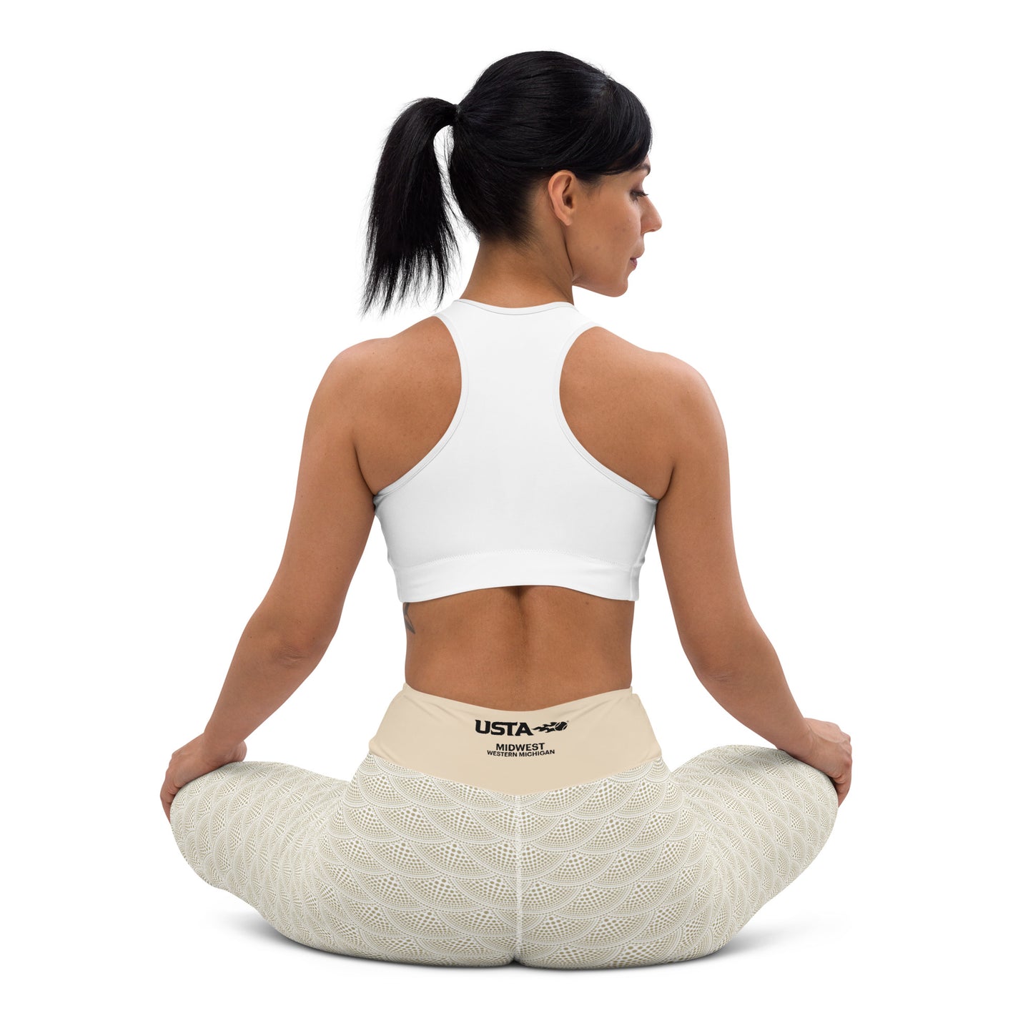 USTA Western Michigan Motif Yoga Leggings