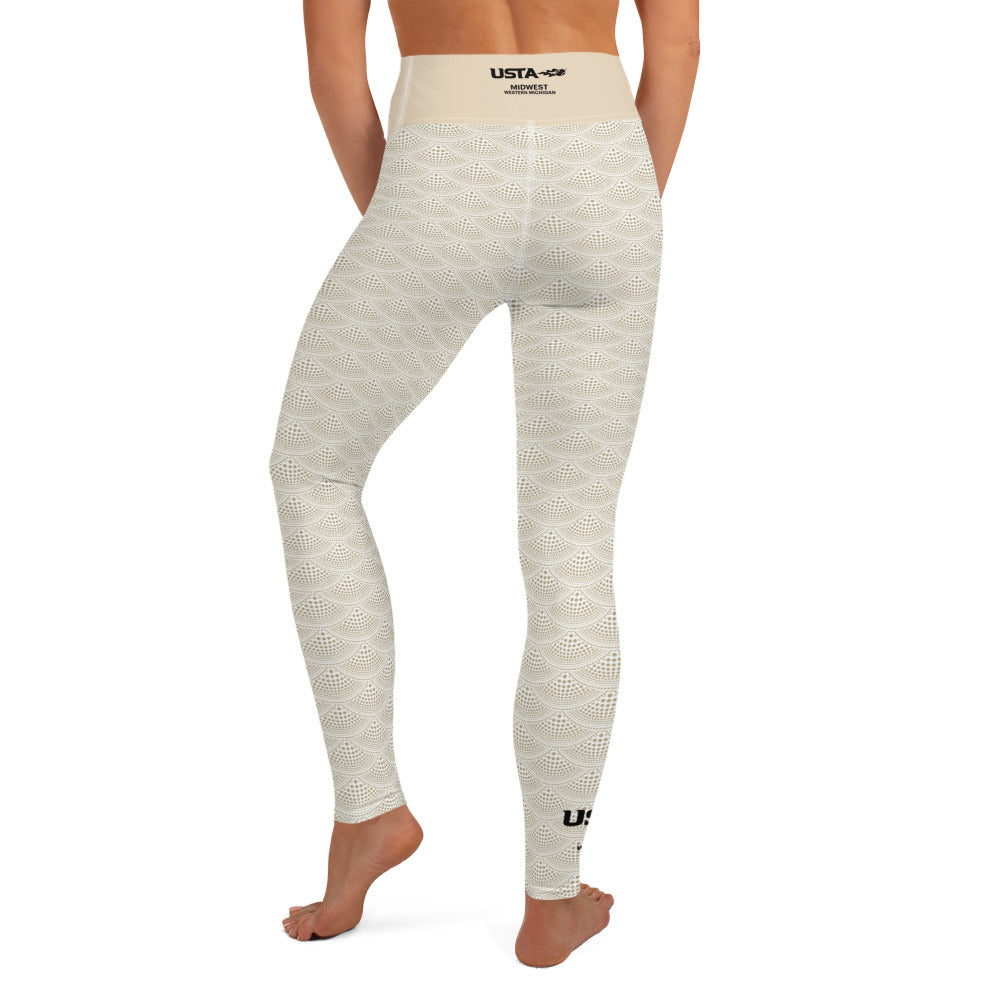 USTA Western Michigan Motif Yoga Leggings