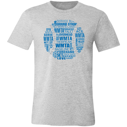 WMTA Honolulu Blue/Silver Tennis Ball Unisex Jersey Tee