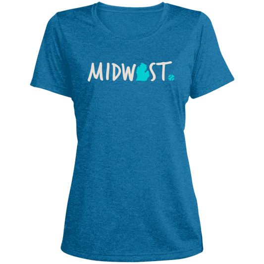 Midwest Mitten Tennis Ladies' Heather Scoop Neck Performance Tee