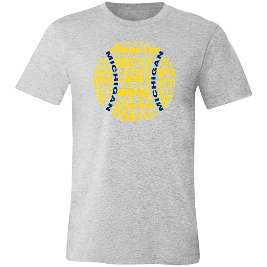 WMTA Maize/Blue Tennis Ball Unisex Jersey Tee