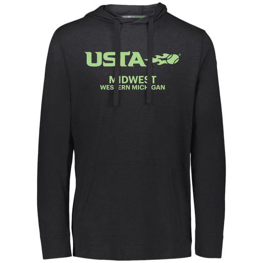 USTA Western Michigan Eco Triblend Lightweight Hoodie