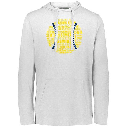 SEMTA Maize/Blue Tennis Ball Lightweight Eco-Hoodie